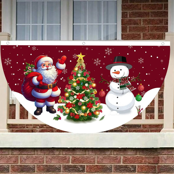 Festona Weihnachts Banner Halbkreis | Outdoor & Indoor | Wetterfest & Wiederverwendbar | Weihnachten & Neujahr 2026