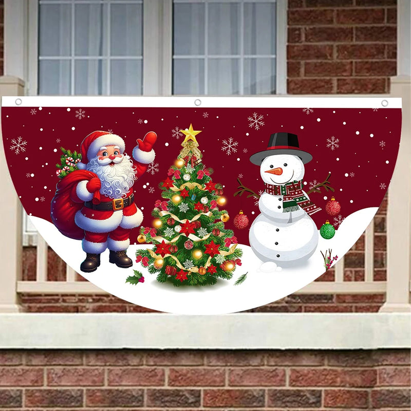 Festona Weihnachts Banner Halbkreis | Outdoor & Indoor | Wetterfest & Wiederverwendbar | Weihnachten & Neujahr 2026