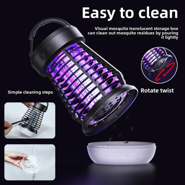Mückenlampe Lumava Pro | 4-in-1 Campinglicht mit Insektenvernichter & SOS-Funktion | Wiederaufladbar mit USB-C & 2000 mAh Akku
