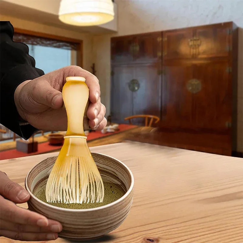 Matcha Set ZenWhisk | Wiederverwendbarer Chasen-Besen mit Löffel | Hitzebeständig & Abnehmbar | Für japanische Teezeremonie