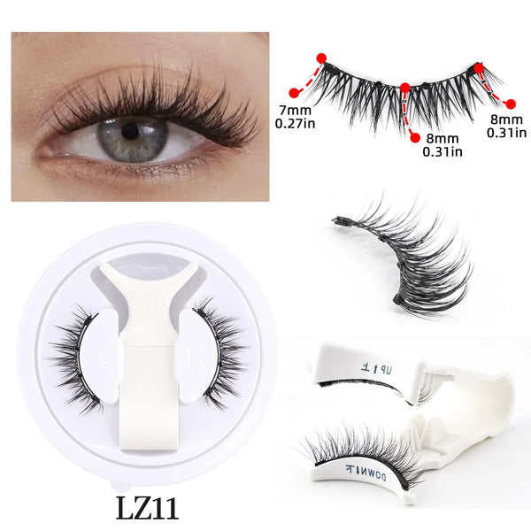 Magnetische Wimpern MagneLure Set | 1 Paar Wiederverwendbare Fake Lashes + Magnetische Pinzette | Handgemacht & Natürlich
