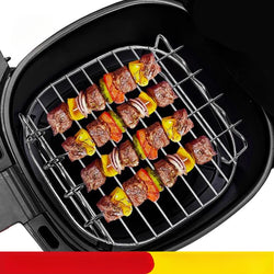 Grillvaro AllGrillPro BBQ Grill-Set aus Edelstahl | Mit Spießen & Halterung | Für Grill, Airfryer & Dampfgarer | Outdoor & Küche