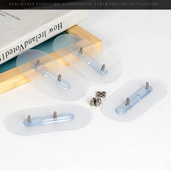 Selbstklebende Wandhaken FixPro DuoHook 2er-Set | Starker Kleber | Nahtlos & verstellbar | Für Bilder, Regale & Wanddekoration