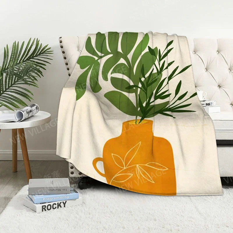 CosyPrint Flauschdecke aus Mikrofaser | Personalisierbar & Kuschelweich | Boho-Design | Für Sofa, Bett & Wohnzimmer