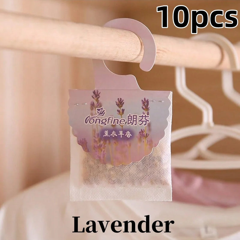 Aromessenz Duft-Sachets für Kleiderschrank & Räume | 5/10 Stück | Lang anhaltender Duft | Mit Aufhänger | Aromatherapie & Lufterfrischer