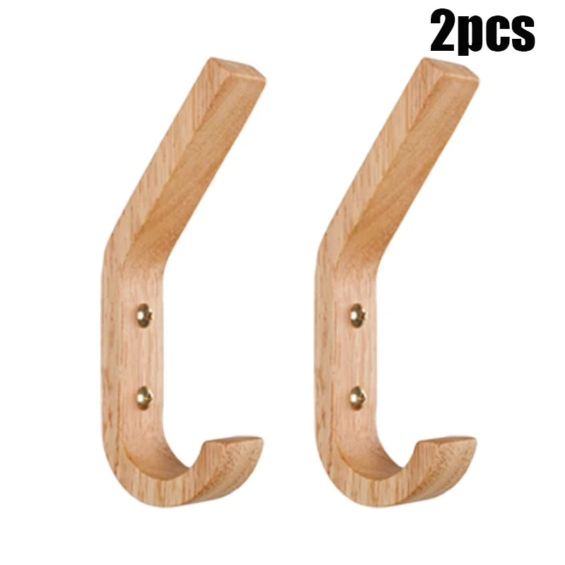 Wandhaken Set Naturivo | 2/4 Stück | Wandmontiert & Dekorativ | Massivholz | Für Jacken, Schlüssel, Taschen & Accessoires