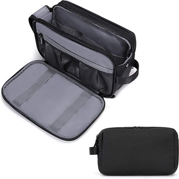 Gentrax Kulturbeutel Herren | Wasserabweisend & Groß | Reißfester Reise-Organizer mit Nassfach | Dopp Kit für Rasur & Pflege