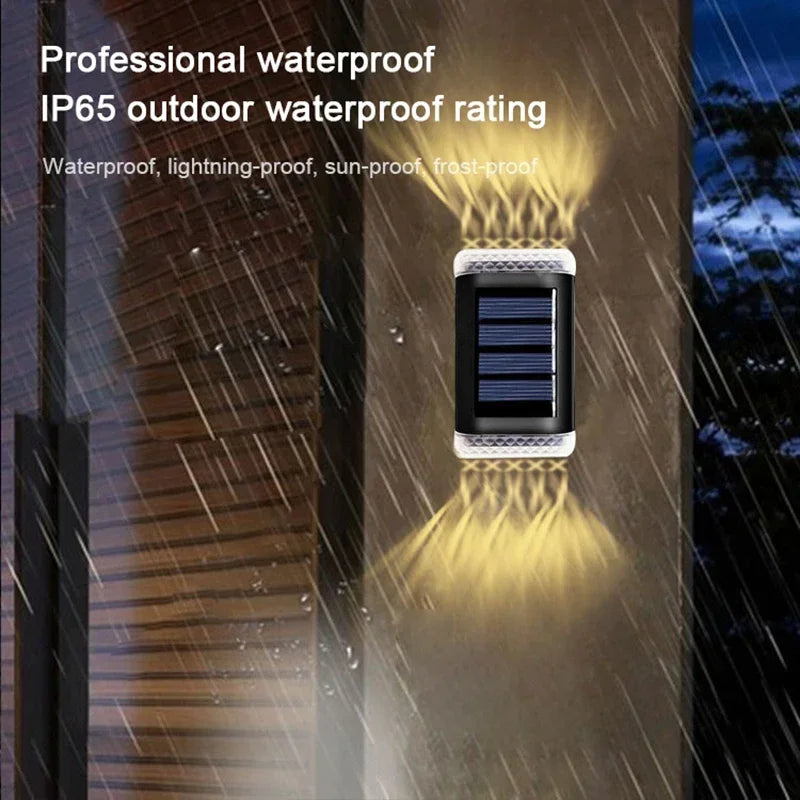 SOLARIA Wandleuchte | Solarbetrieben | Warmweißes Licht | IP65 Wasserdicht