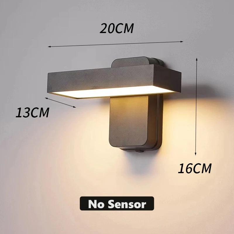 LED Außenwandleuchte VarioLux | Bewegungsmelder & IP65 | Drehbar | 30–50 cm