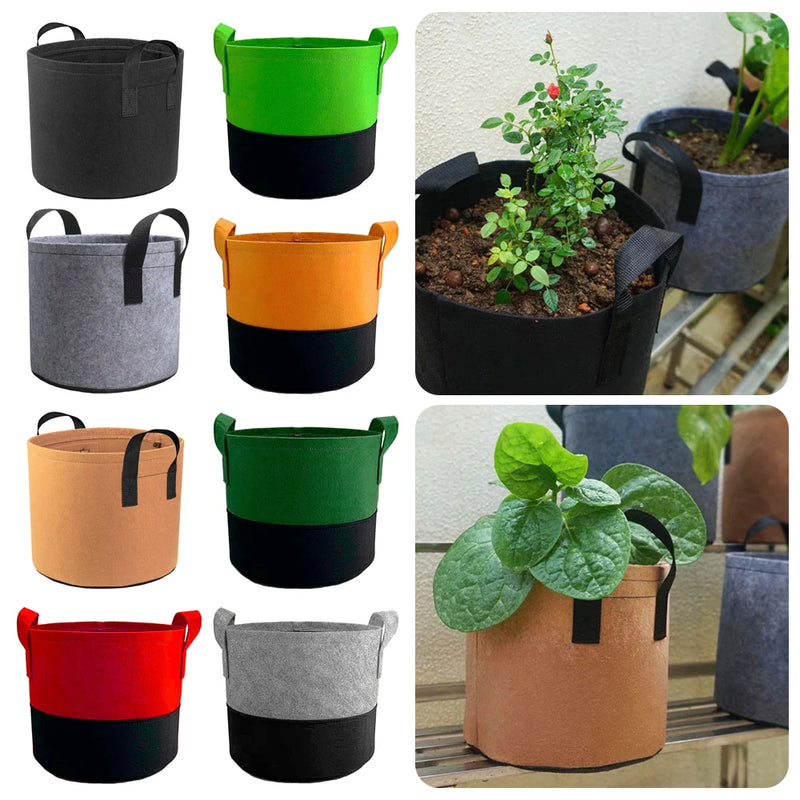 Growtura Pflanztasche 30×25 cm mit Griffen | 5 Gallonen | Atmungsaktiv & Wiederverwendbar | Für Gemüse, Kräuter & Balkonpflanzen