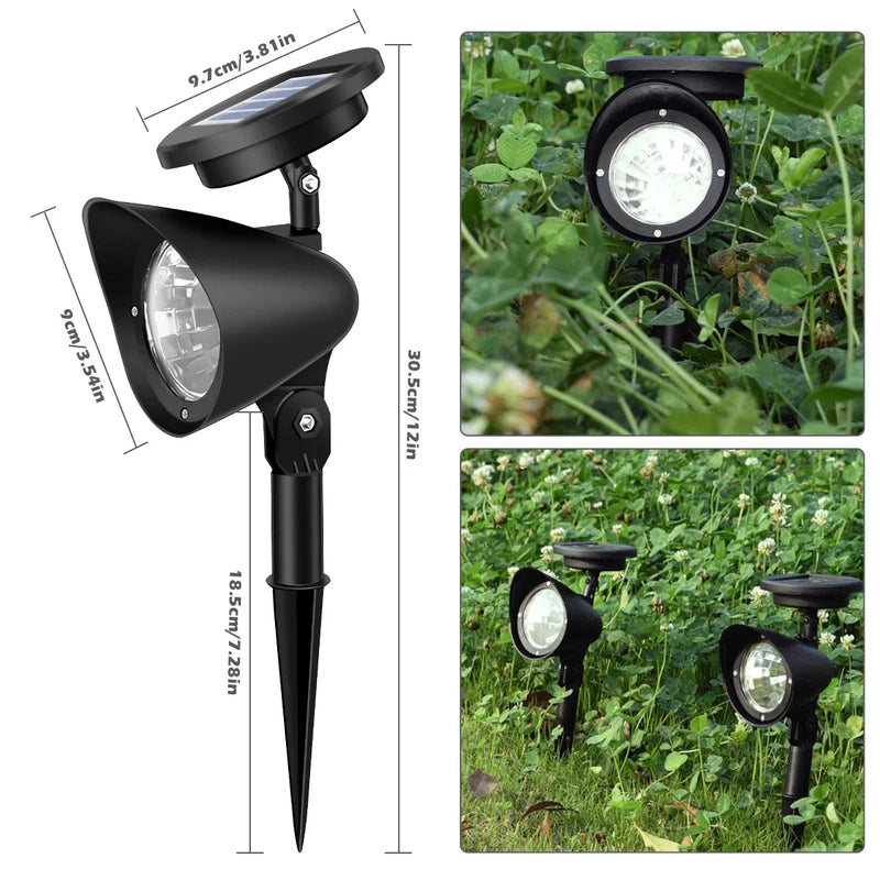 Solar-Spotstrahler LumiFokus | LED Gartenstrahler | IP65 Wasserdicht | Für Bäume, Wege & Landschaftsbeleuchtung