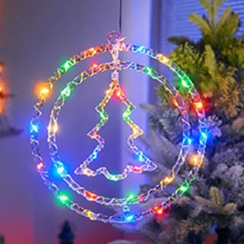 LED Weihnachtsring-Licht LumiRing | USB-betrieben | 8 Leuchtmodi | Warmweiß & Bunt | Deko für Weihnachten & Feste