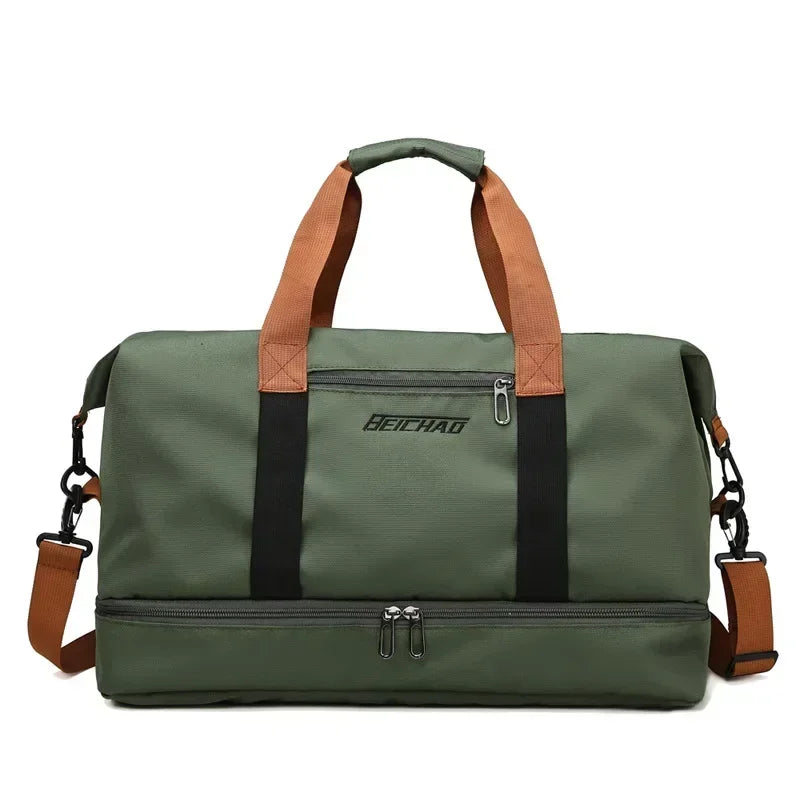 VOLARIS Fitness-Reisetasche | Große Kapazität | Trockennass-Trennung | Hand- & Schultertasche für Damen
