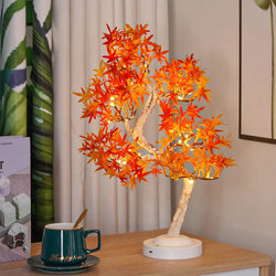 LED Ahornbaum Lampe | Deko Bonsai mit Lichtern | USB/Batterie | Herbst & Tischdeko