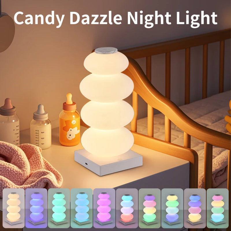 AuraGlow LED-Tischlampe | 16 RGB-Farben & Warmweiß | Touch-Dimmung | USB-Betrieb | 3W