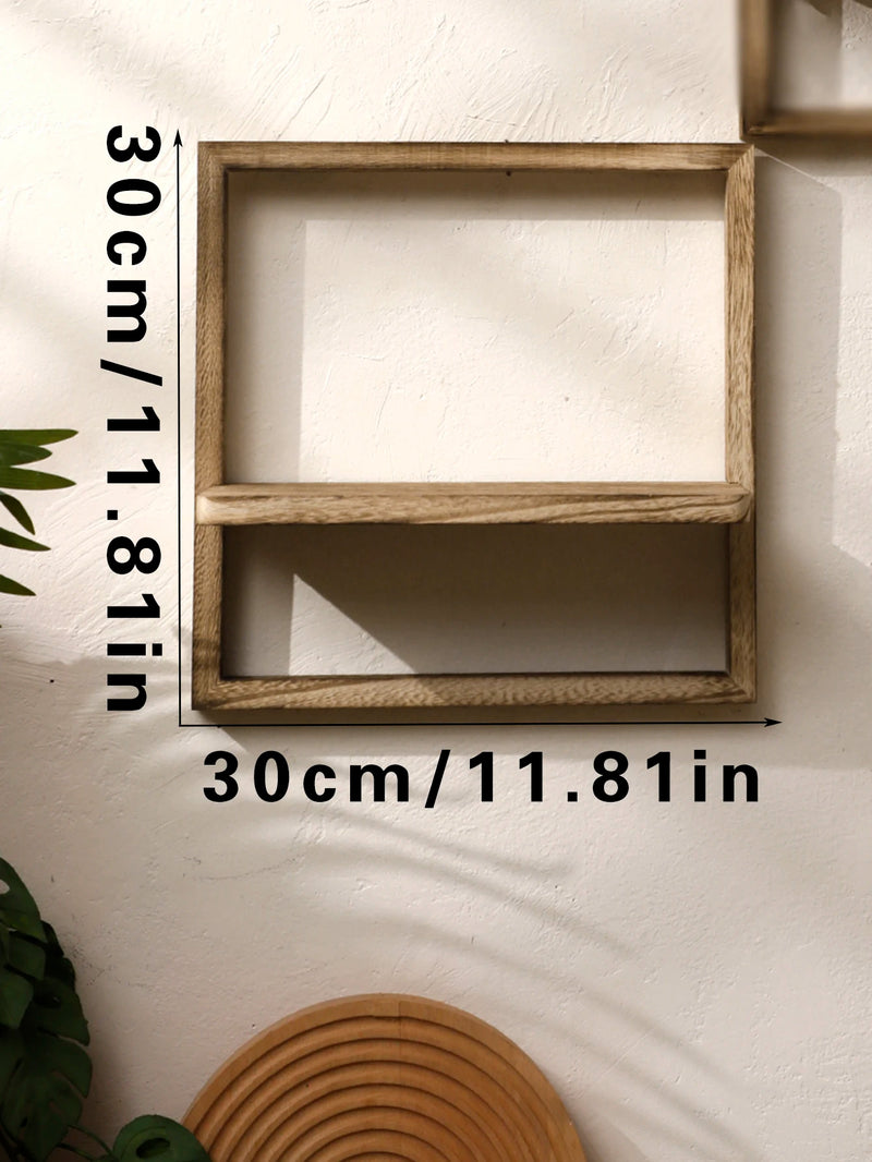 Rustora Wandregal | Schweberegal Massivholz | Rustikaler Boho-Stil | Platzsparende Wanddeko