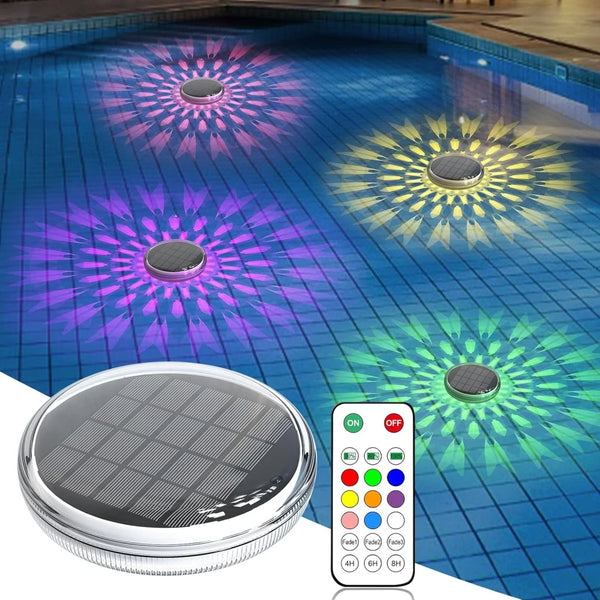 Solar-Poollicht LumiFloat RGB | Schwimmende LED-Leuchte mit Farbwechsel | IPX7 Wasserdicht | Für Pool, Whirlpool & Party
