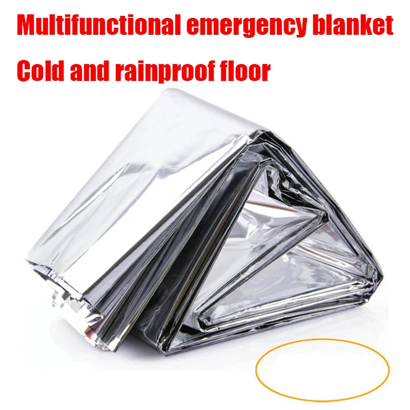 RescueShield | Notfalldecke | Wärmereflektierend & Wasserdicht | 210 × 130–160 cm | Silber/Gold
