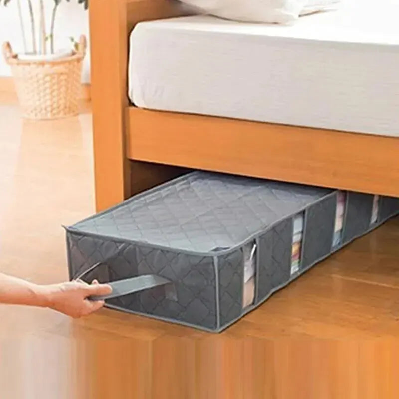 SpaceSaver Unterbett-Aufbewahrungstasche | Faltbar | Mit Griffen | Vliesstoff