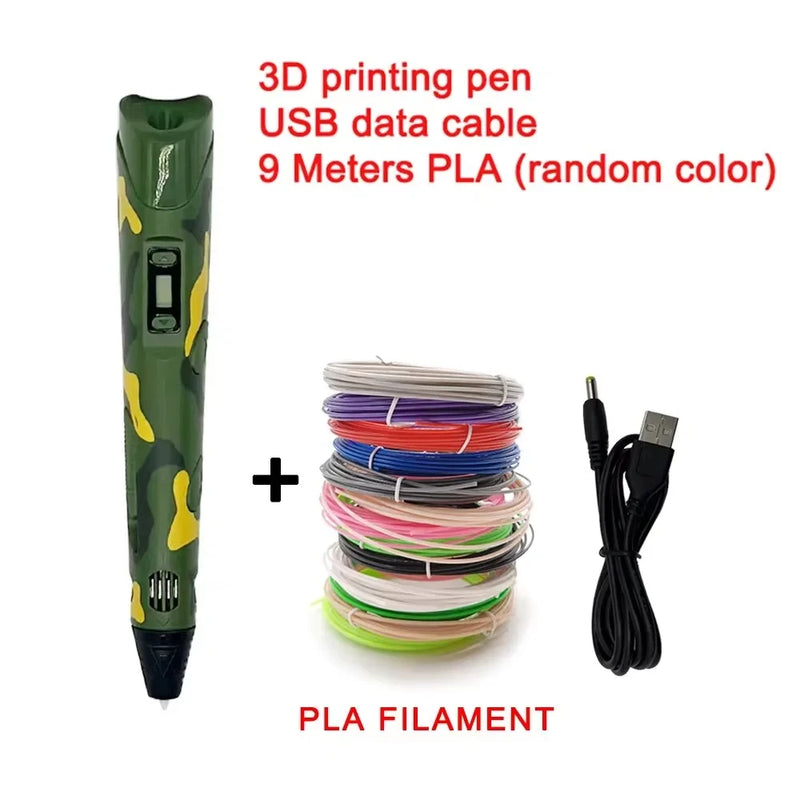CreatiPen 3D | Elektrischer 3D-Druckstift | USB-Aufladbar | Mit 9 m PLA-Filament