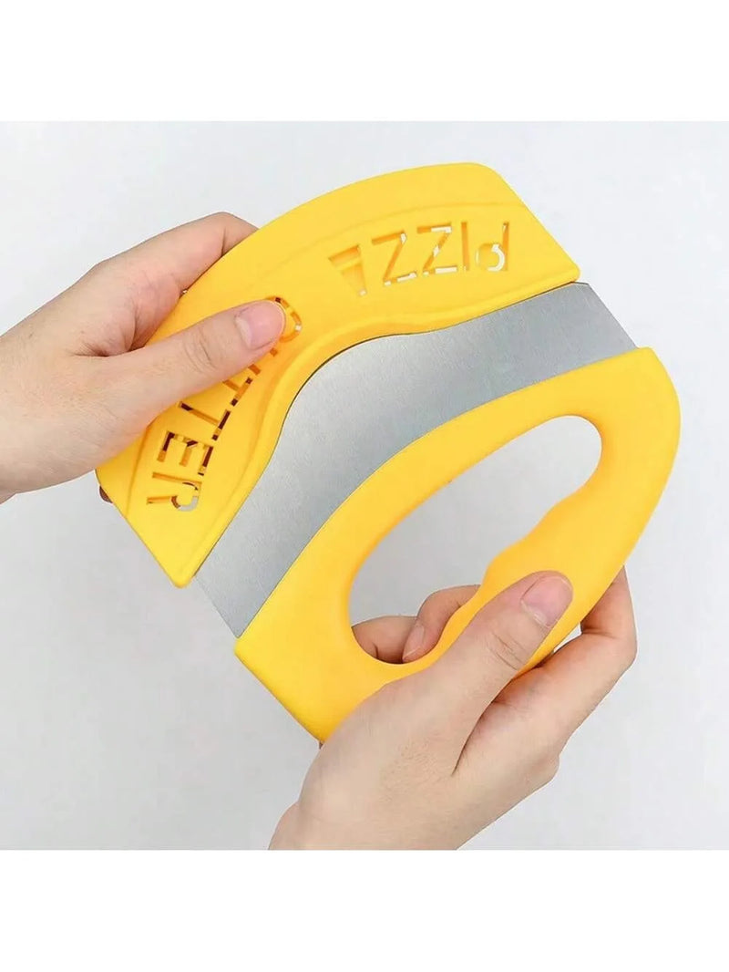Slicetta Pizzaschneider aus Edelstahl mit Schutzkappe | Rundmesser für präzises Schneiden von Pizza, Kräutern, Käse & Teig | Ergonomisch & spülmaschinenfest