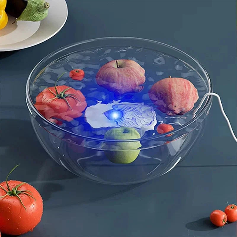 Mini-Gemüsewascher AquaPura | Hochfrequenz-Reinigung | Kabellos & IPX7 Wasserdicht | Kompakt & tragbar | < 4 L Kapazität