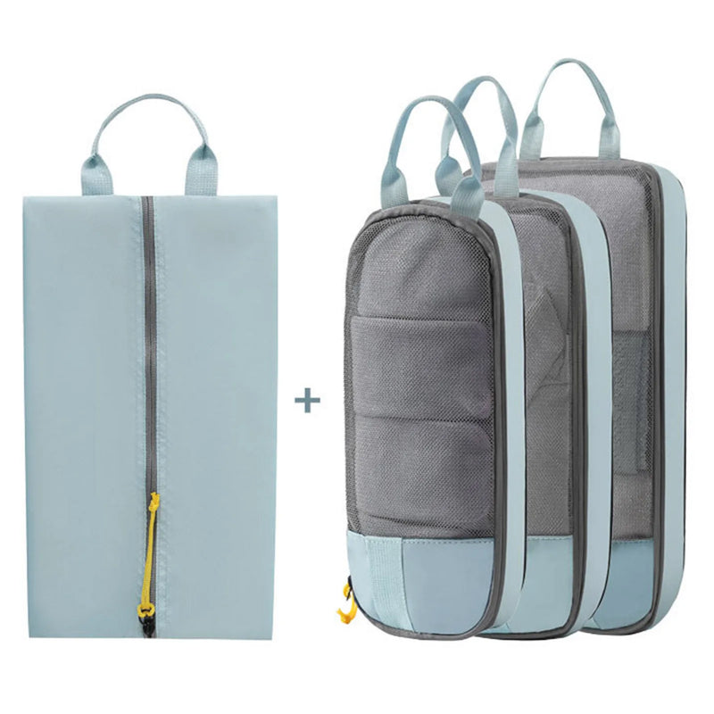 OrdinaBag Reise-Organizer Set | Kompressions-Taschen für Kleidung & Kosmetik | Platzsparend & Reißfest | Oxford-Stoff