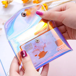 HoloShine Kosmetiktasche Transparent | Laser-Effekt Kulturbeutel | Für Make-up, Stifte & Reisen | Wasserdicht & Stylisch