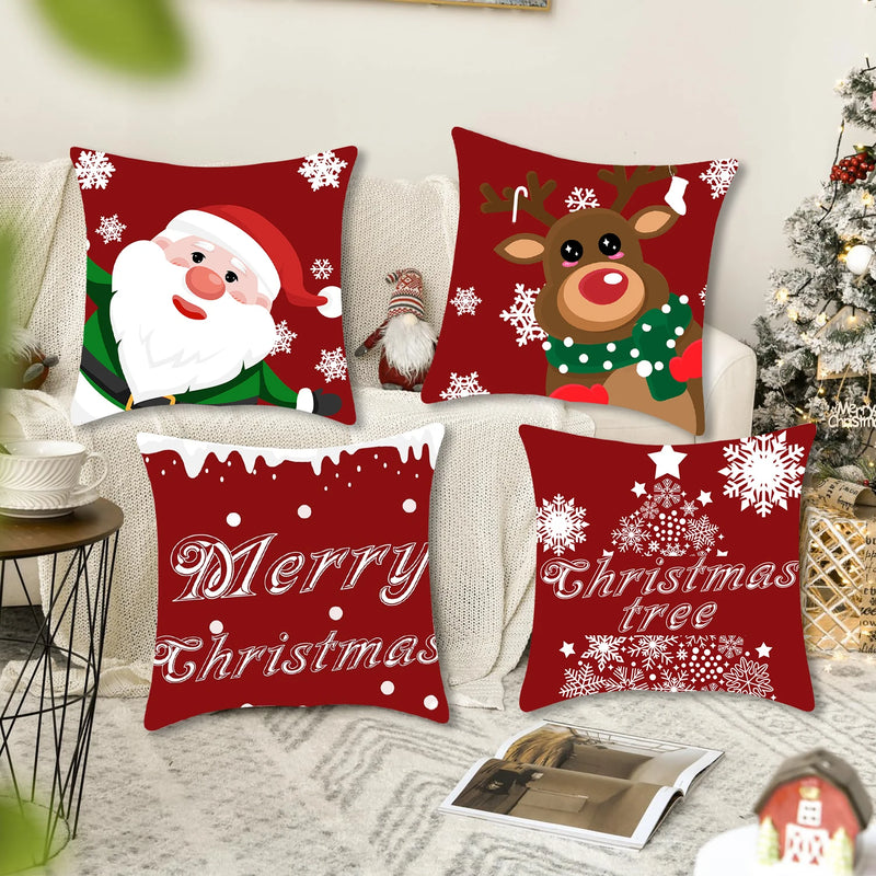 Weihnachts-Kissenhülle Lunavia | 2D Druck | Santa Claus Design | 45×45 cm | Festliche Weihnachtsdeko & Geschenkidee