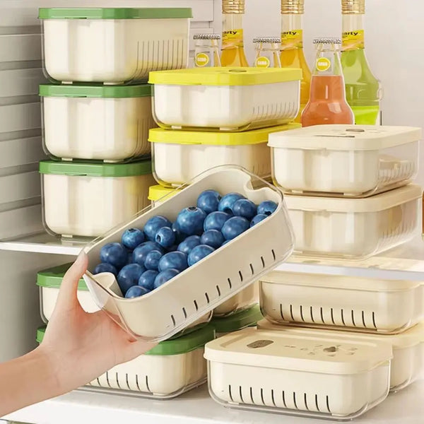 Frescura | Frischhaltebox 1400 ml | Stapelbar & Luftdicht | TPR & PP | 17,5 x 12,5 x 8 cm