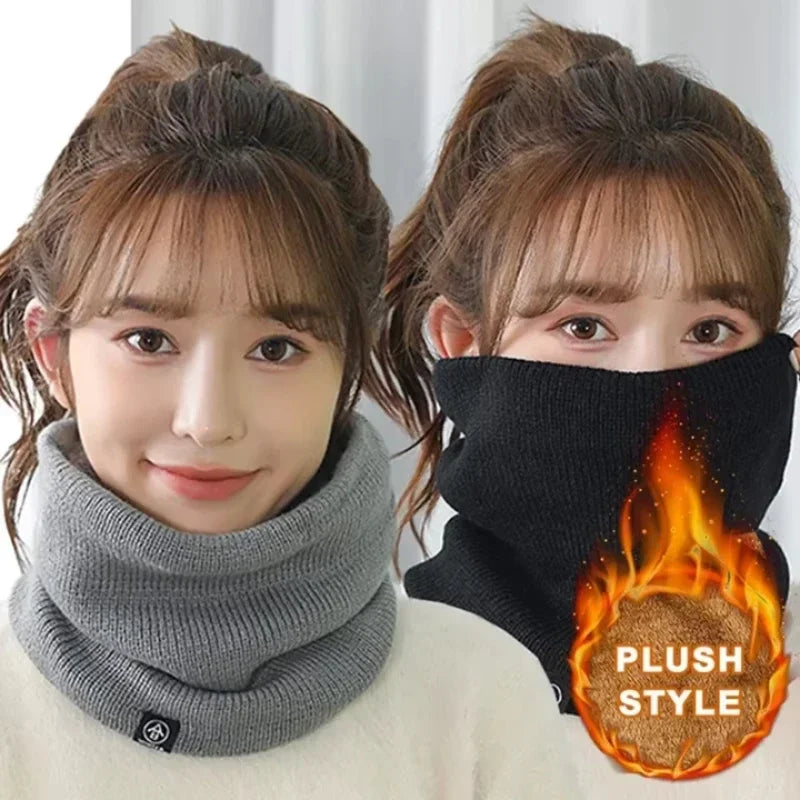 ThermoKnit Pro | Warmer Strickschal mit Fleece-Futter | Winddicht & Atmungsaktiv | Verstellbarer Multifunktions-Nackenschutz für Damen & Herren