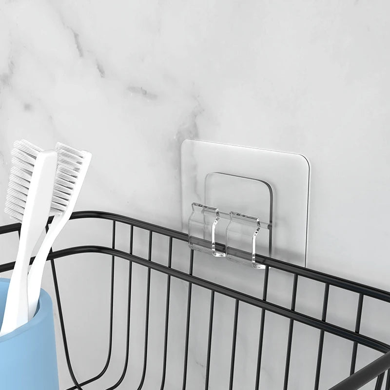 Selbstklebende Wandhaken ClearFix PowerHook 10er-Set | Transparent | Extra starke Haftung | 4×6 cm & 6×6 cm | Für Küche, Bad & Haushalt