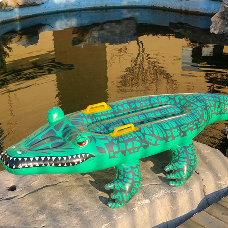 Floatoro Aufblasbares Krokodil Pool-Tier für Kinder & Erwachsene | Schwimmspielzeug für Strand, Pool & Sommerparty | Robuste Wassermatratze aus PVC
