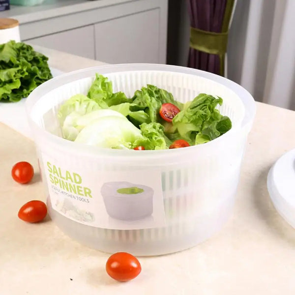 Salatschleuder VitaSpin | 5L Fassungsvermögen | Mit Kurbel & Ausgussöffnung | Für Salat & Gemüse