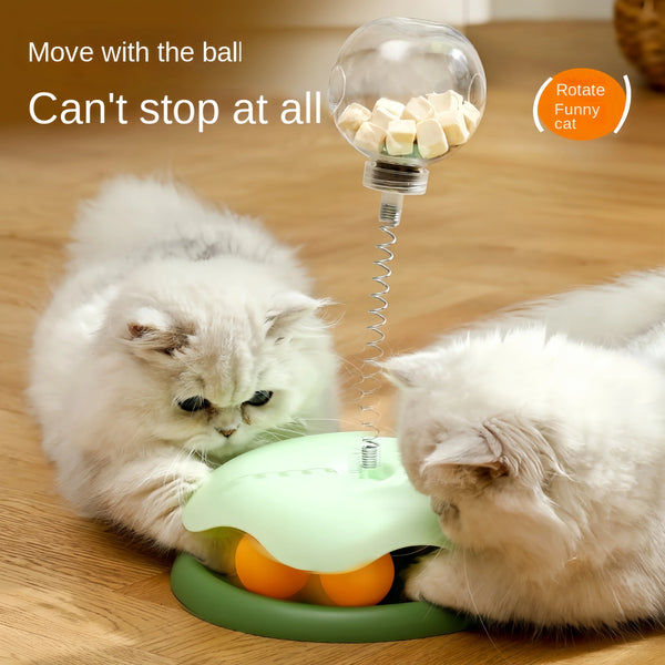 Snackuro Katzenspielzeug Snackball | Interaktiver Leckerli-Spender & Tumbler | Anti-Roll-Design | Für Katzen & kleine Hunde
