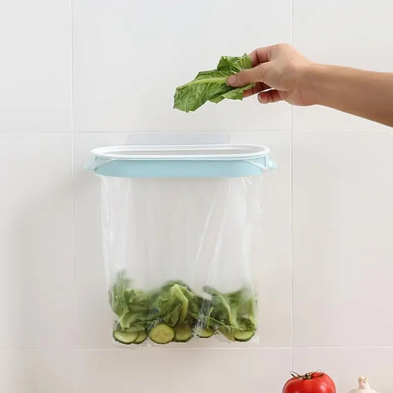 Müllbeutelhalter Cleanuvo ClipBin | Mit Deckel & Ringhalterung | Zum Einhängen an Schranktüren | Wiederverwendbar & Waschbar