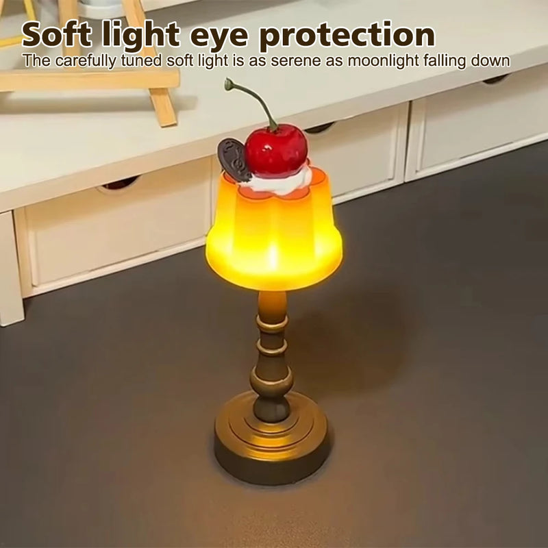 PuddiGlow Mini Nachtlicht Pudding-Design | Weiches Licht & Batteriebetrieb | Kindgerecht & Verspiel