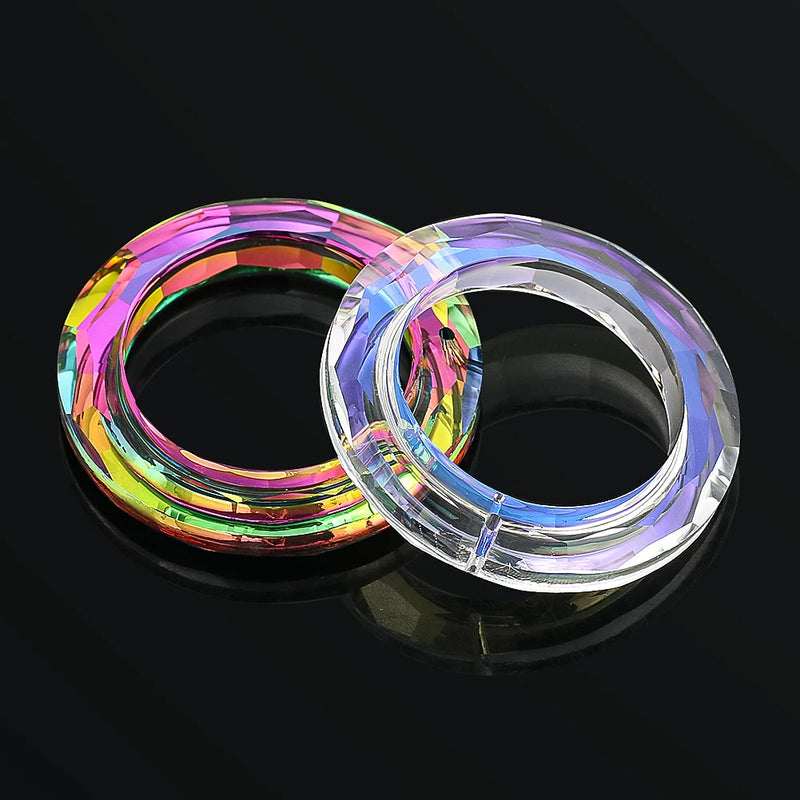 Kristall-Suncatcher LumiRing 50 | Ø 50 cm | Glas-Prisma für Fenster, Garten & Deko | Regenbogenfänger für Lichtspiele