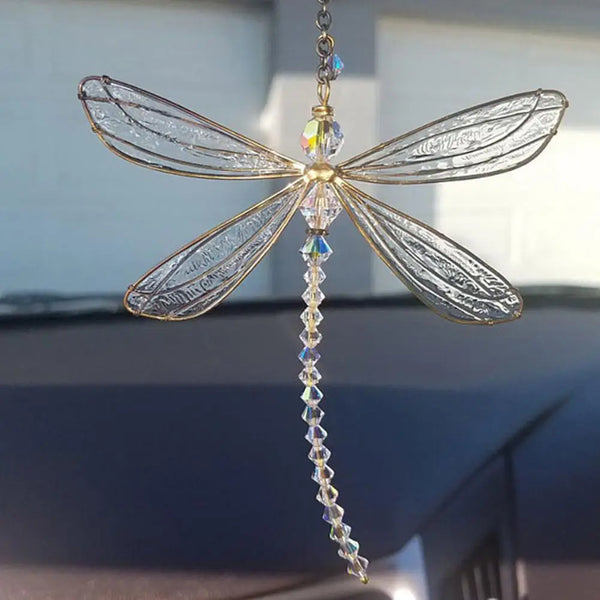 LumiFly | Kristall-Suncatcher mit Libelle | Windspiel & Deko | 15 × 15 cm
