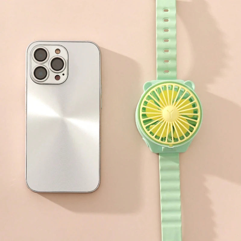 Mini-Ventilator CooliTime | Tragbarer Armlüfter im Cartoon-Design | Kreatives Geschenk für Kinder & Freunde | Für Reisen & Büro