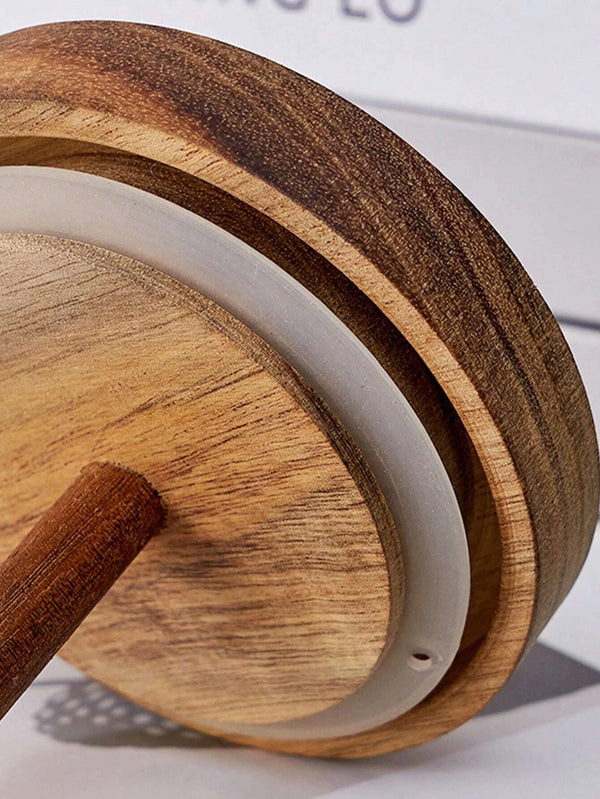 MeliVita Honigglas mit Holzdeckel & Rührstab | Luftdichter Vorratsbehälter aus Glas | Transparentes Honiggefäß für Küche & Frühstückstisch
