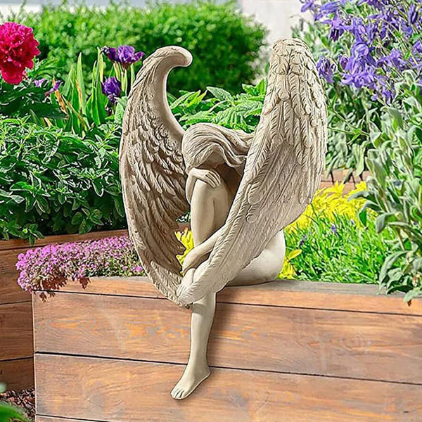 Angelique Harmony Figur | Engel-Skulptur aus Harz | Handgefertigte Dekoration | Symbol für Schutz & Freundschaft