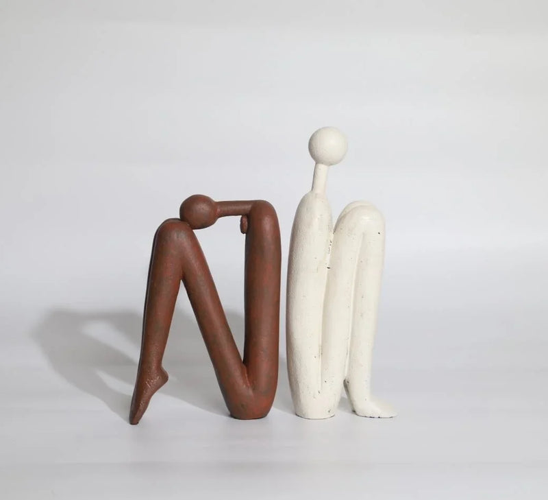 ArteHold Bücherstütze | Abstraktes Design | Skandinavischer Stil | Polyresin 21 × 14 cm