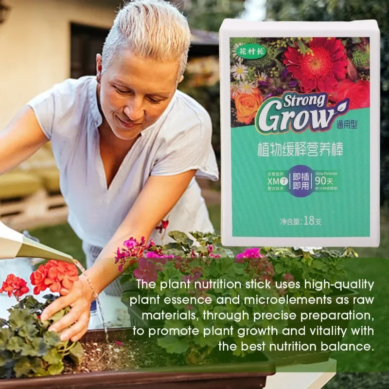 GrowLeaf Sticks | Pflanzendünger-Stäbchen für Topf- & Zimmerpflanzen | 7 cm | Für Anfänger & Profis | 18 Stück