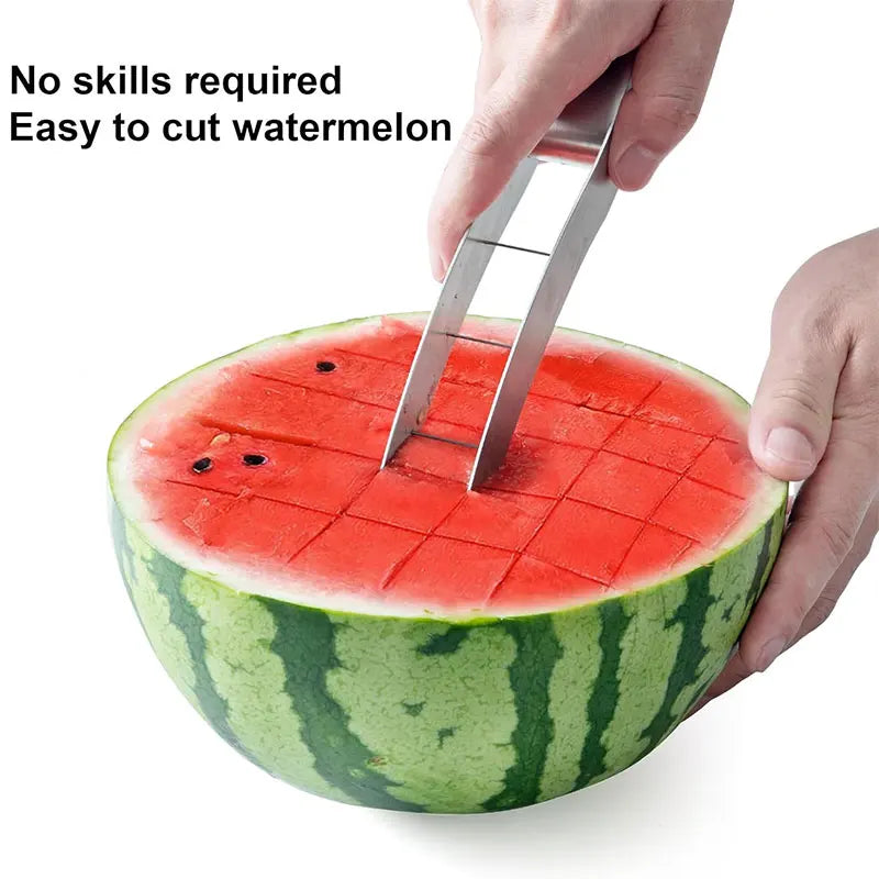 Wassermelonen-Schneider Melano CubeCutter | Edelstahl-Würfelschneider für Melone & Obst | Sicher, ergonomisch & schnell