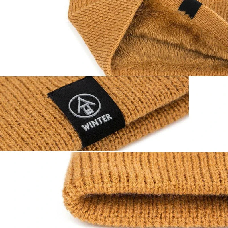 ThermoKnit Pro | Warmer Strickschal mit Fleece-Futter | Winddicht & Atmungsaktiv | Verstellbarer Multifunktions-Nackenschutz für Damen & Herren