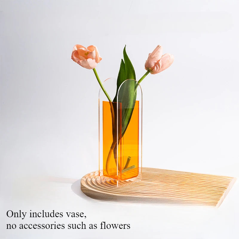ClearElegance | Acryl Vase Transparent | Minimalistisches Deko-Element | Für Blumen & Hydrokultur