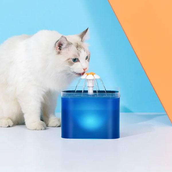 AquaMiau Katzen Trinkbrunnen 2L | 4-fach Filtersystem | LED & App-Steuerung | Ultra Leise