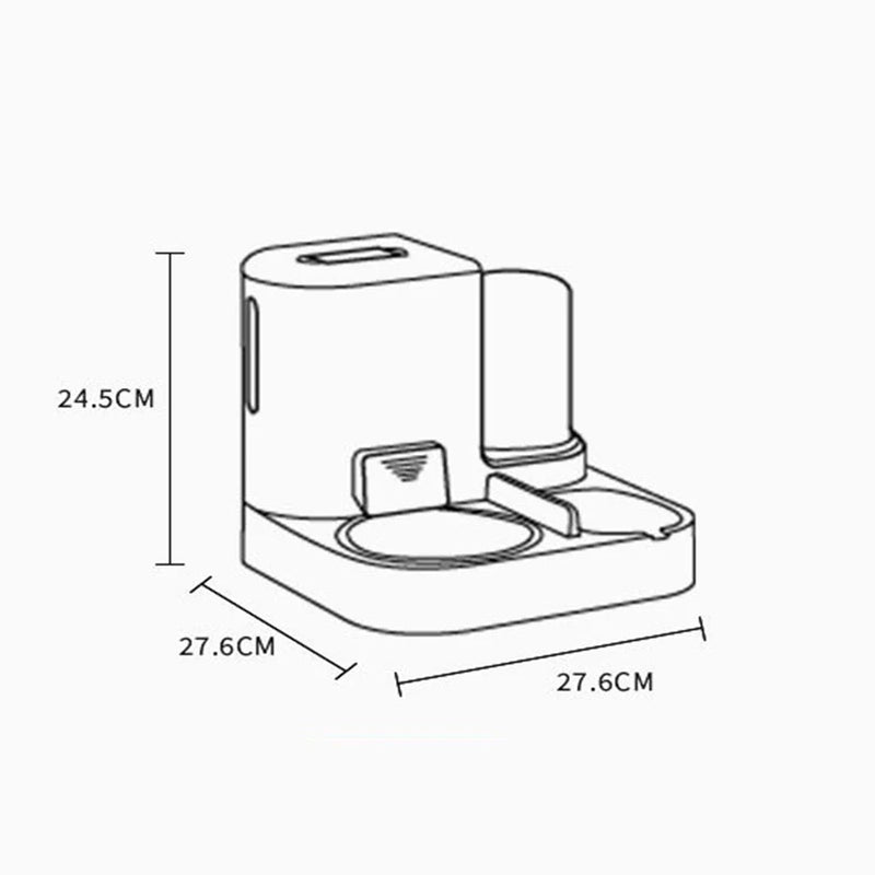 Feedipet Futter- & Wasserspender für Katzen & Hunde | Automatische Nachfüllung | 2-in-1 Napf-Set