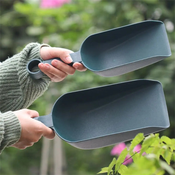 Ergoloon SoilScoop Gartenschaufel aus Kunststoff | Ergonomischer Griff & verstärkte Schaufelfläche | Platzsparend & leicht | Für Erde, Sand & Dünger